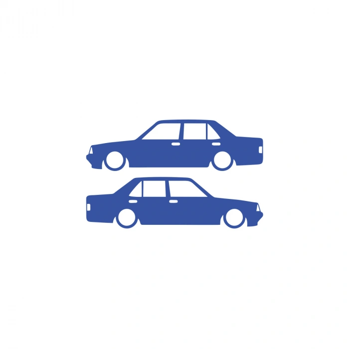 Basık Tofaş Şahin Doğan Sticker 17x17 Cm Mavi