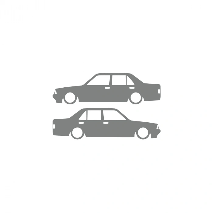 Basık Tofaş Şahin Doğan Sticker 17x17 Cm Gri