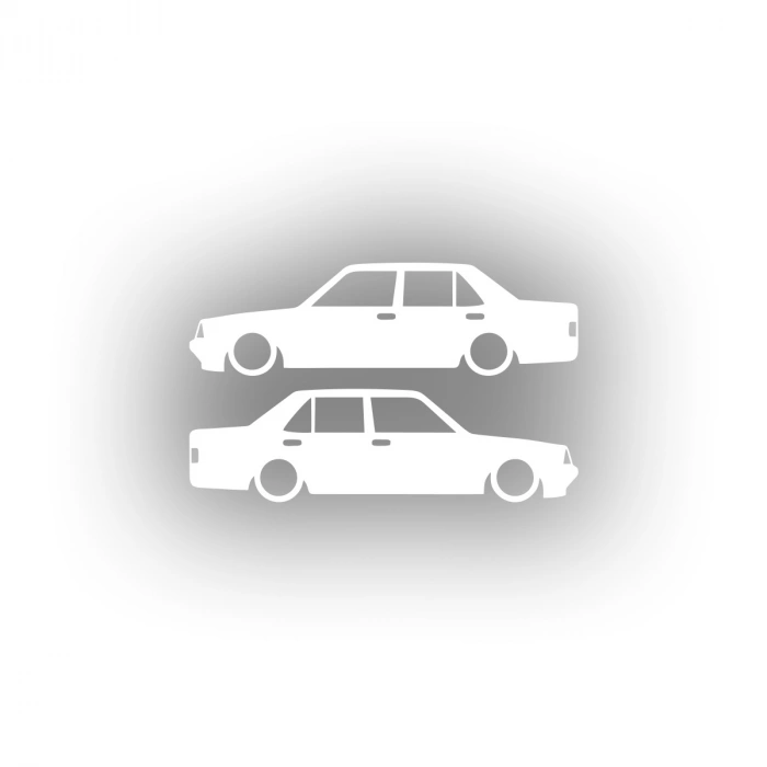 Basık Tofaş Şahin Doğan Sticker 17x17 Cm Beyaz