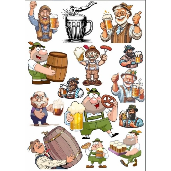 Biracı Adam Sticker Set