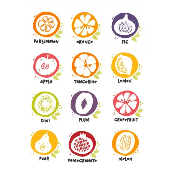 Meyveler Sticker SEt