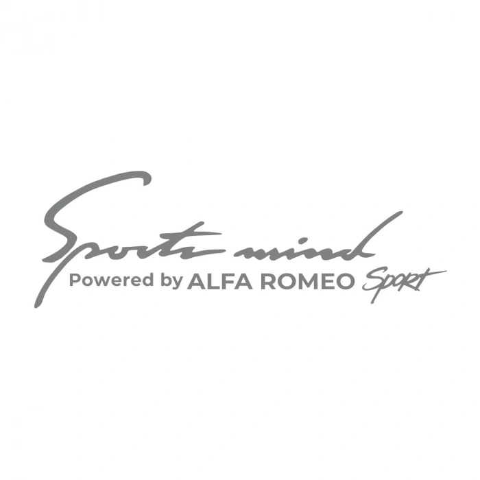 Sports Mind Alfa Romeo Sports Sticker 17x17 Cm Gri