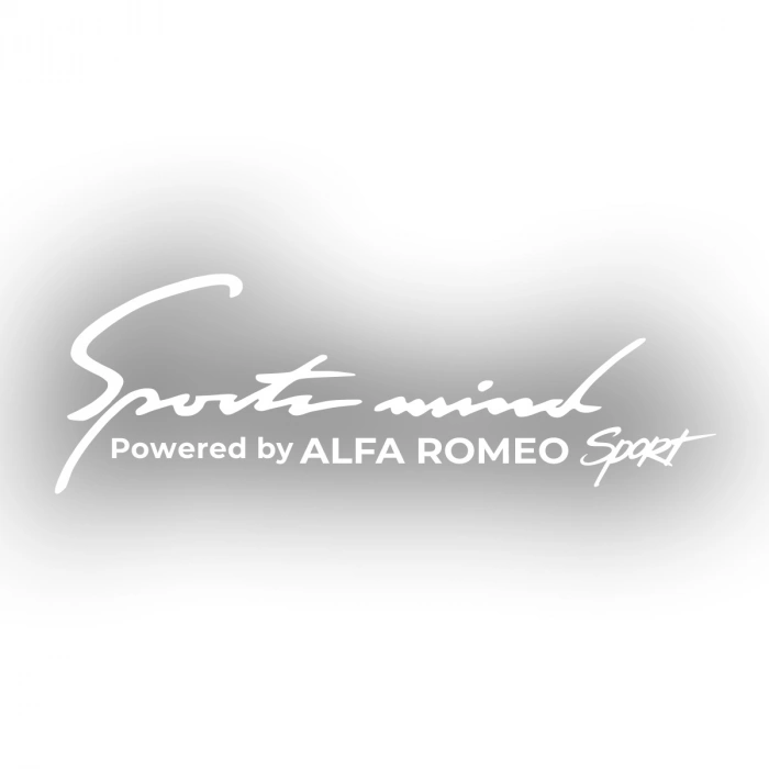 Sports Mind Alfa Romeo Sports Sticker 17x17 Cm Beyaz