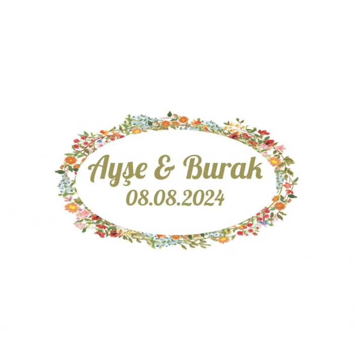 Kış Temalı Şık Dikdörtgen Etiket Kına Nişan Düğün 3x3 cm özel etiket / 50 adet sticker