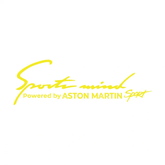 Sports Mind Aston Martini Sports Sticker 17x17 Cm Sarı