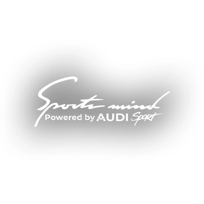 Sports Mind Audi Sports Sticker 17x17 Cm Beyaz