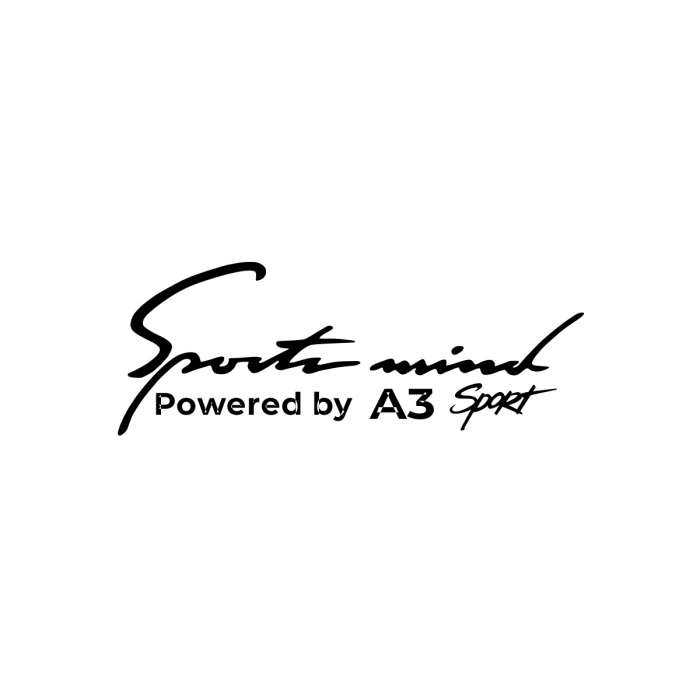 Sports Mind Audi A3 Sports Sticker 17x17 Cm Siyah