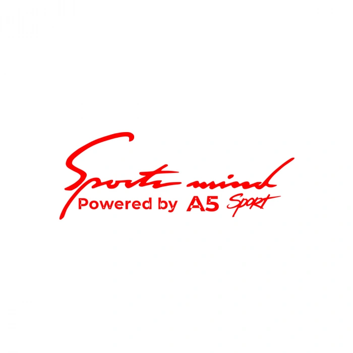 Sports Mind Audi A5 Sports Sticker 17x17 Cm Kırmızı