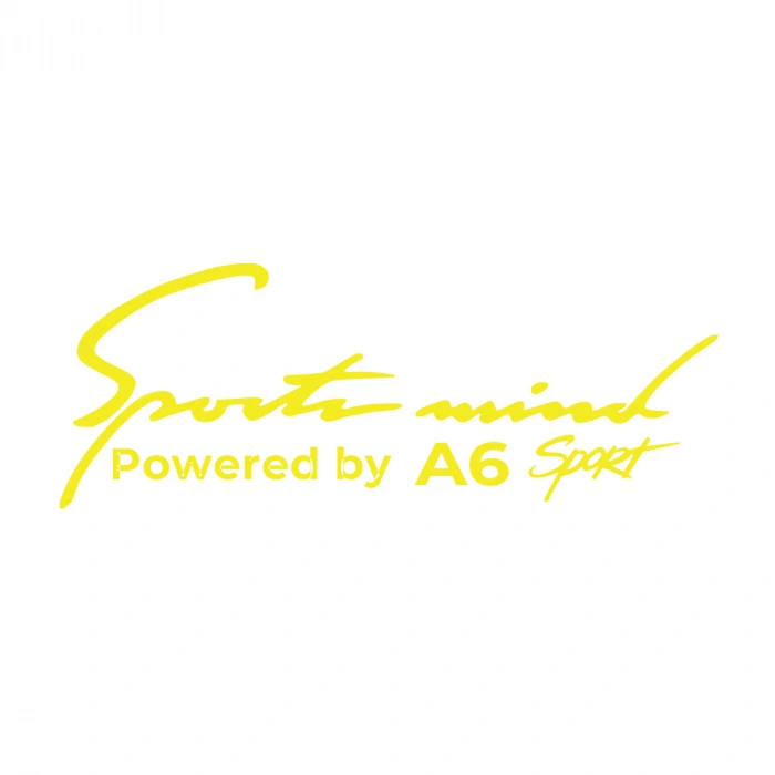 Sports Mind Audi A6 Sports Sticker 17x17 Cm Sarı