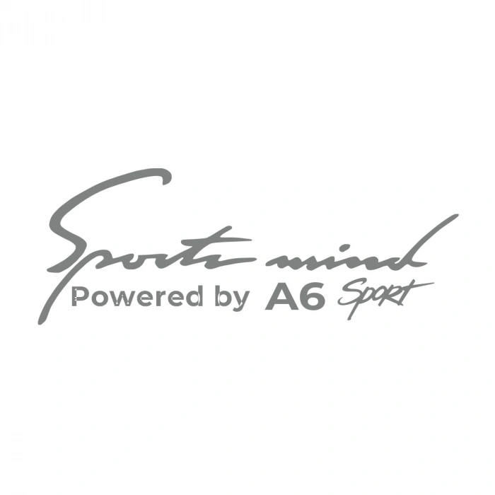 Sports Mind Audi A6 Sports Sticker 17x17 Cm Gri