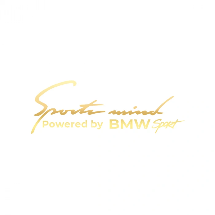 Sports Mind BMW Sports Sticker 17x17 Cm Gold