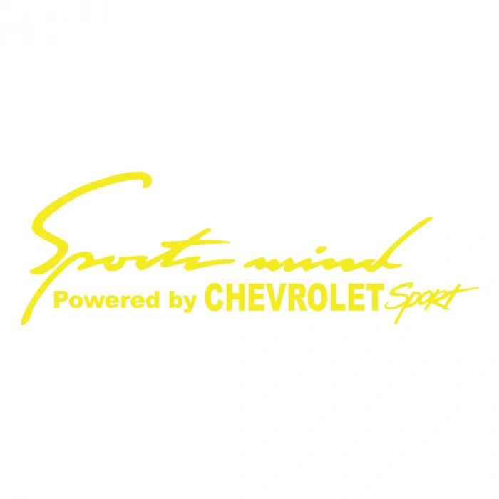 Sports Mind CHEVROLET Sports Sticker 17x17 Cm Sarı