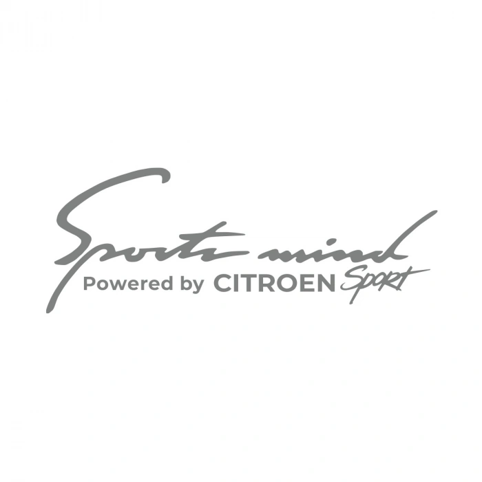 Sports Mind CITROEN Sports Sticker 17x17 Cm Gri