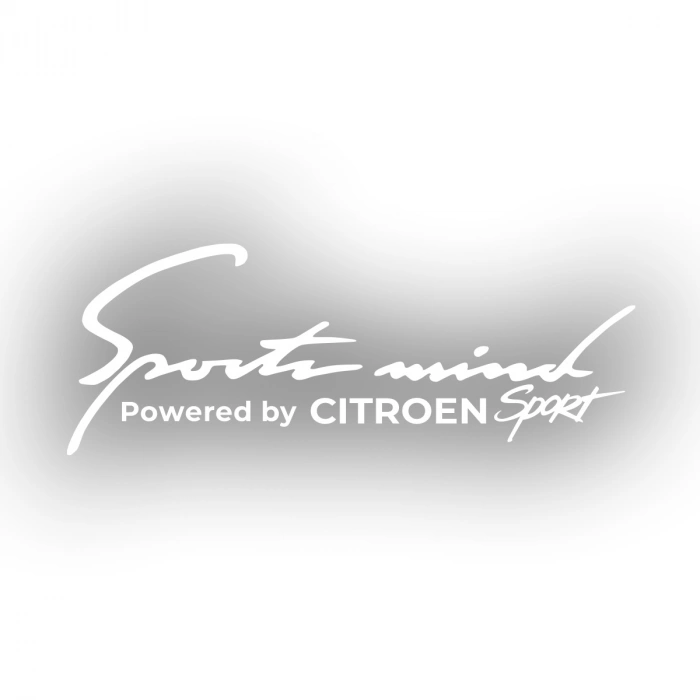 Sports Mind CITROEN Sports Sticker 17x17 Cm Beyaz