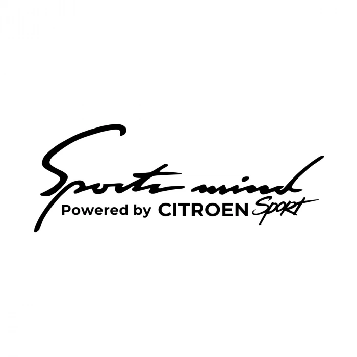 Sports Mind CITROEN Sports Sticker 17x17 Cm Siyah