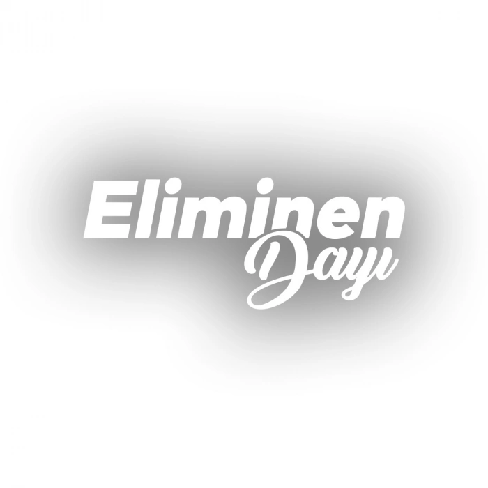Eliminen Dayı Sticker 17x17 Cm Beyaz