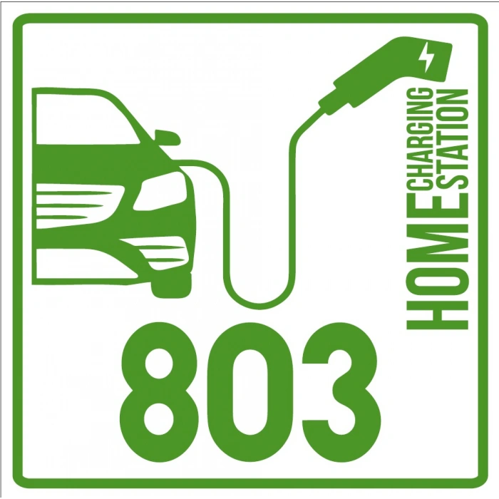 Elektrik Şarj İstasyosnu 15x15 cm stikcer