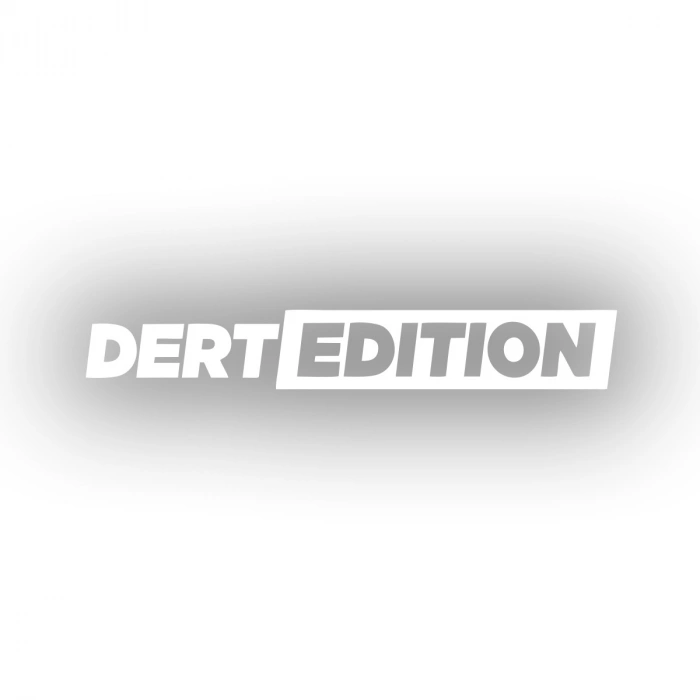 Dert Edition Oto Cam Sticker 17x17 Cm Beyaz