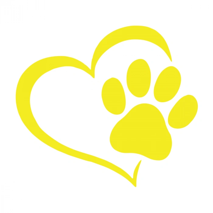 Kalpli Pati Sticker  17x17 Cm Sarı