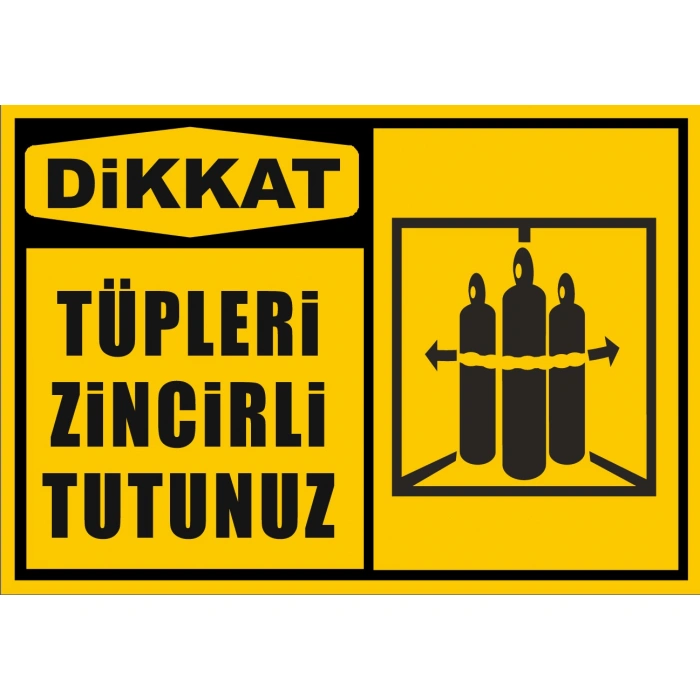 Tüpleri Zincirli Tutunuz Sticker 20X28 Cm