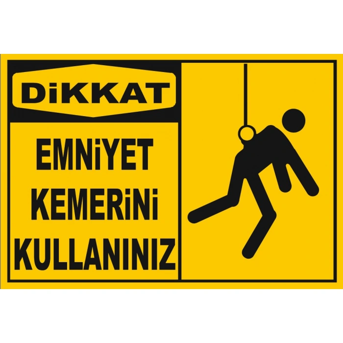 Emniyet Kemeri Kullanınız Sticker 20X28 Cm