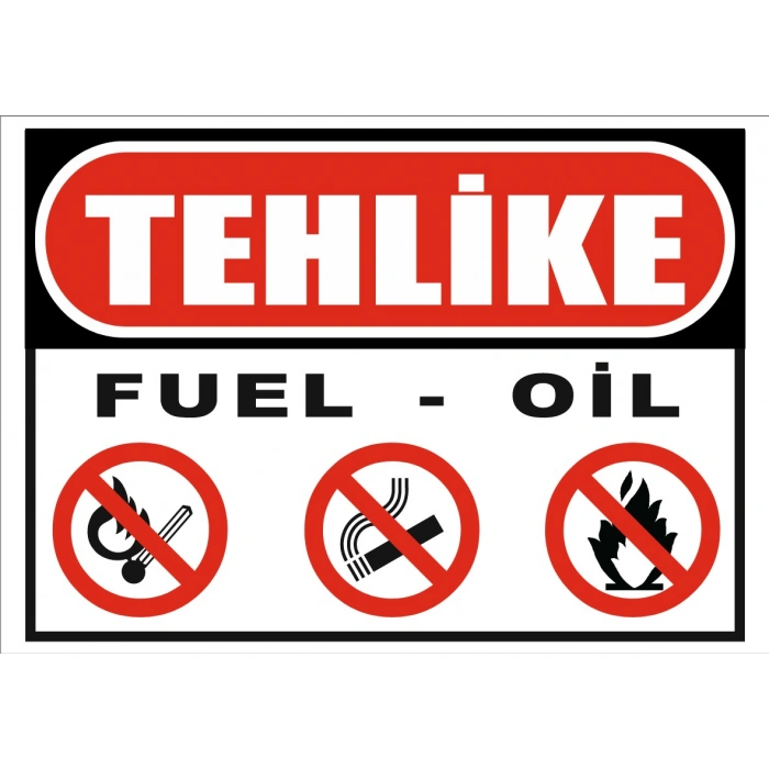 Tehlike Benzin Sticker 20X28 Cm