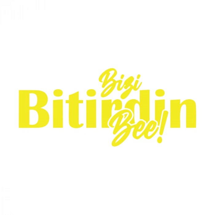  Bizi Bitirdin Bee Oto Sticker  17x17 Cm Sarı
