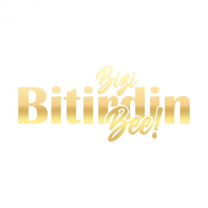  Bizi Bitirdin Bee Oto Sticker  17x17 Cm Gold