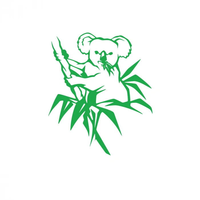 Koala Sticker 17x17 Cm Yeşil