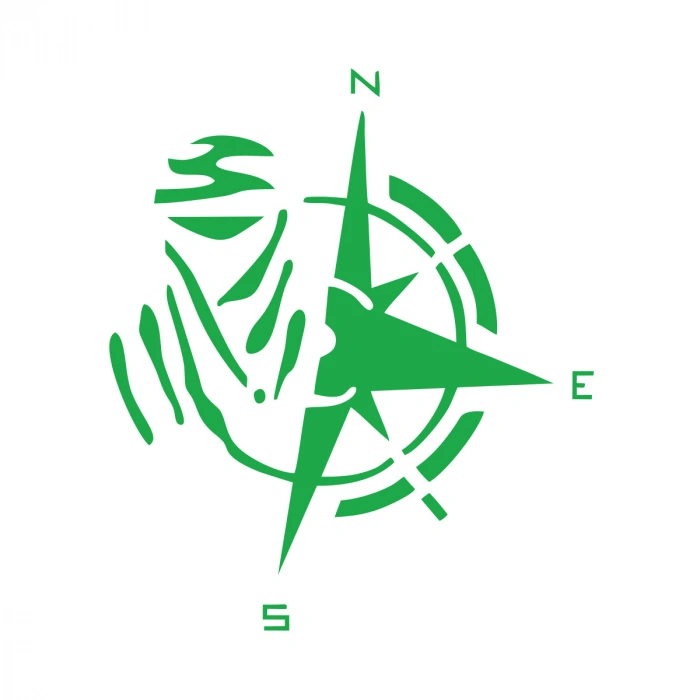 Dakar Pusula Sticker 17x17 Cm Yeşil