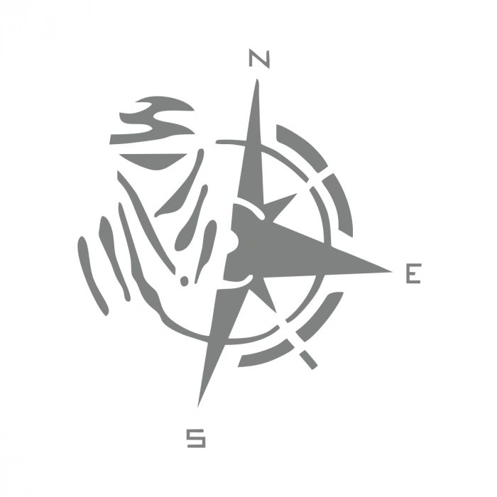 Dakar Pusula Sticker 17x17 Cm Gri