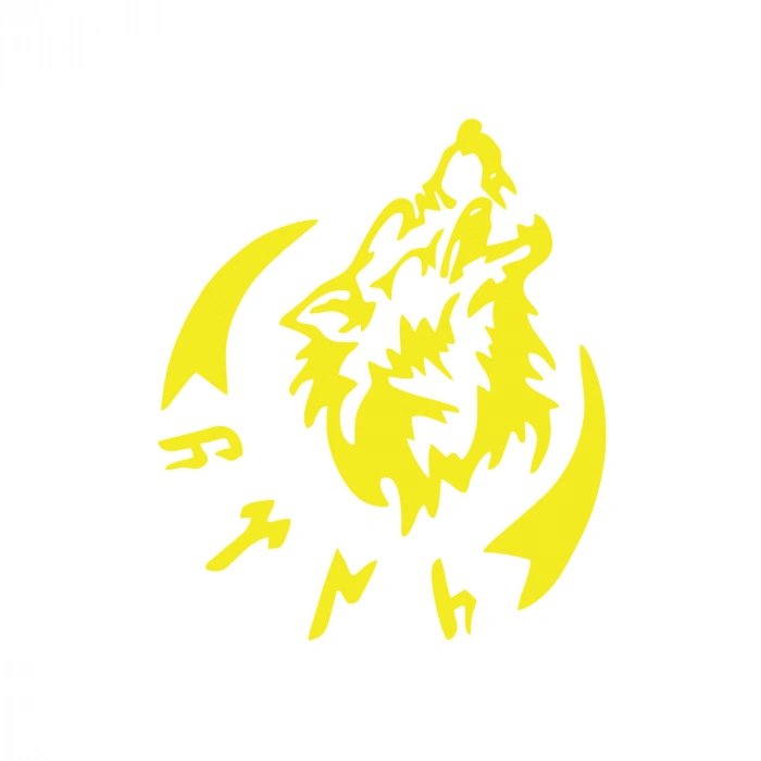 Bozkur Göktürkçe Türk Sticker 17x17 Cm Sarı