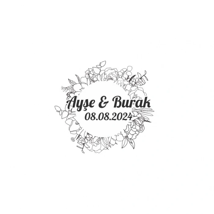 Kış Temalı Şık Dikdörtgen Etiket Kına Nişan Düğün 3x3 cm özel etiket / 50 adet sticker