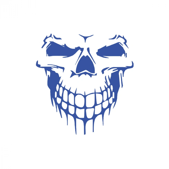 Kuru Kafa Sticker 17x17 Cm Mavi