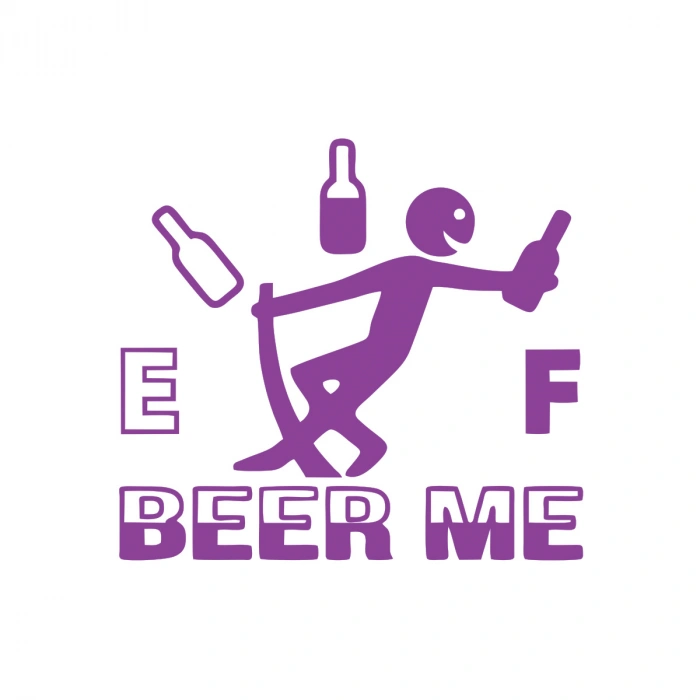 Beer Me Sticker 17x17 Cm Mor