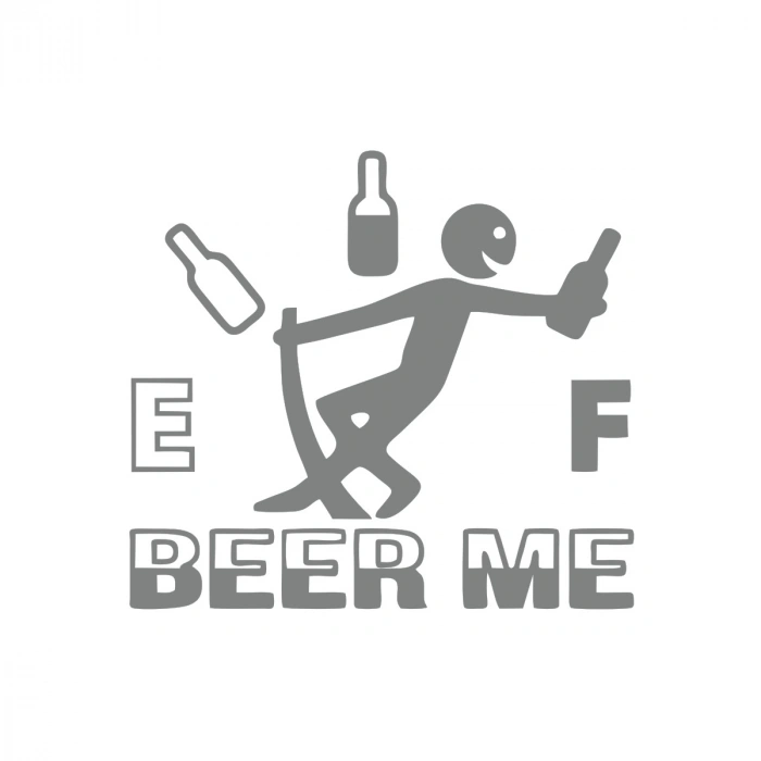 Beer Me Sticker 17x17 Cm Gri