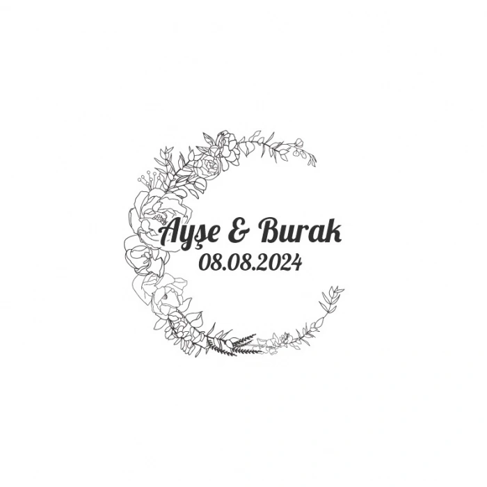 Kış Temalı Şık Dikdörtgen Etiket Kına Nişan Düğün 3x3 cm özel etiket / 50 adet sticker