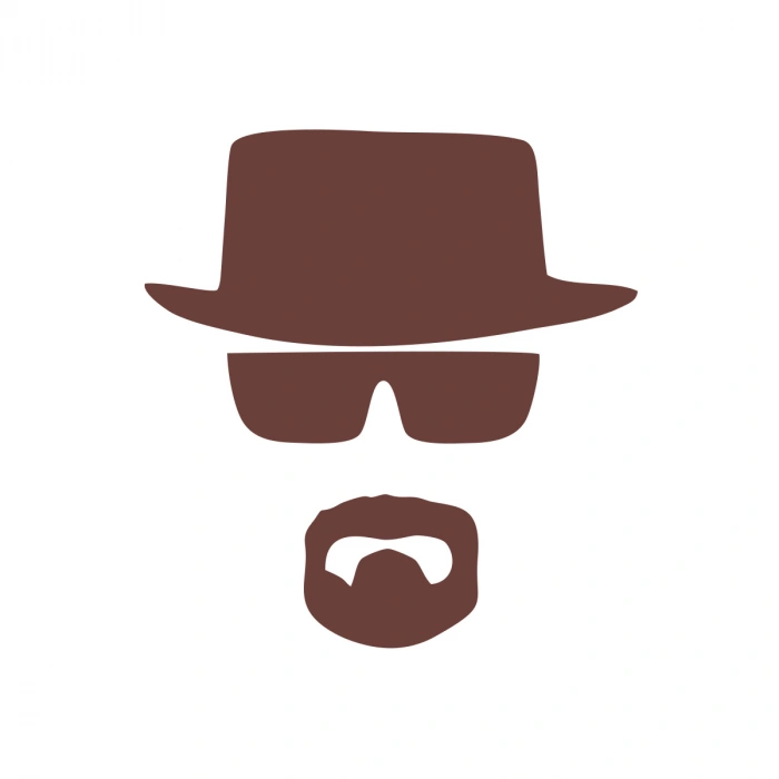 Mr. White Sticker 17x17 Cm Kahverengi