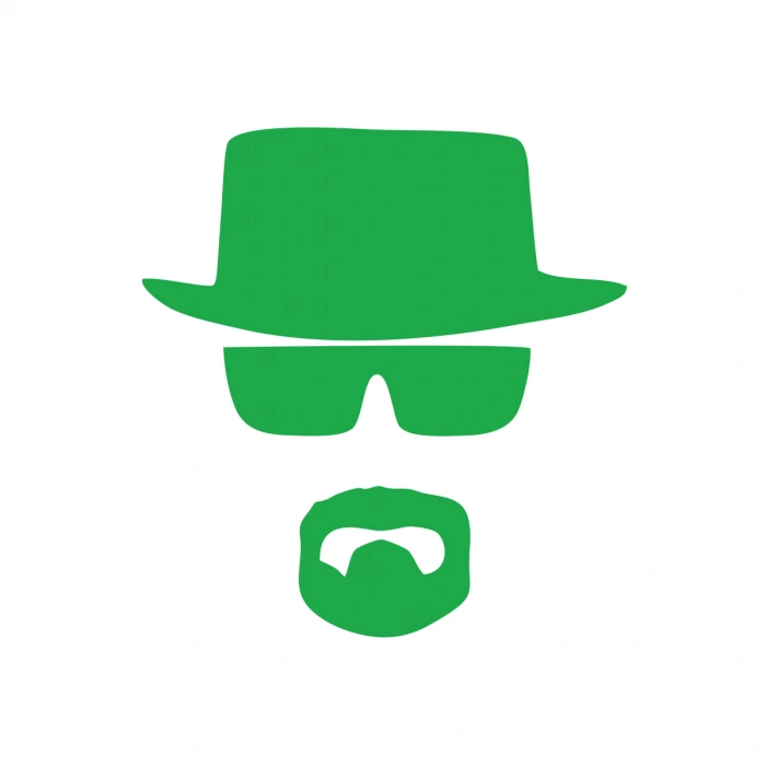 Mr. White Sticker 17x17 Cm Yeşil