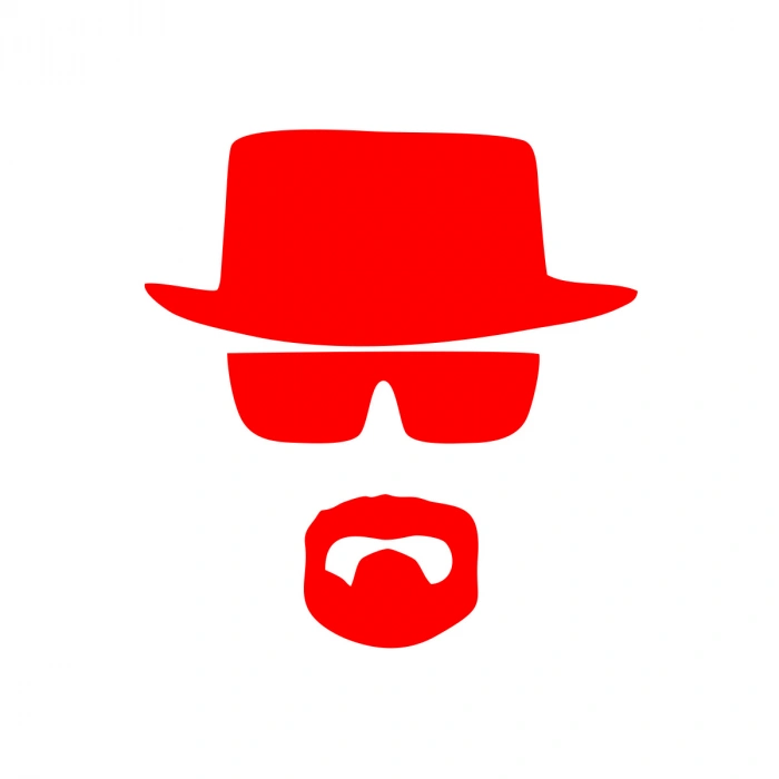 Mr. White Sticker 17x17 Cm Kırmızı