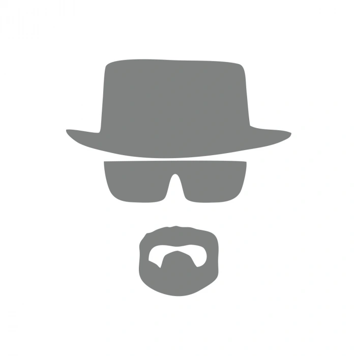 Mr. White Sticker 17x17 Cm Gri