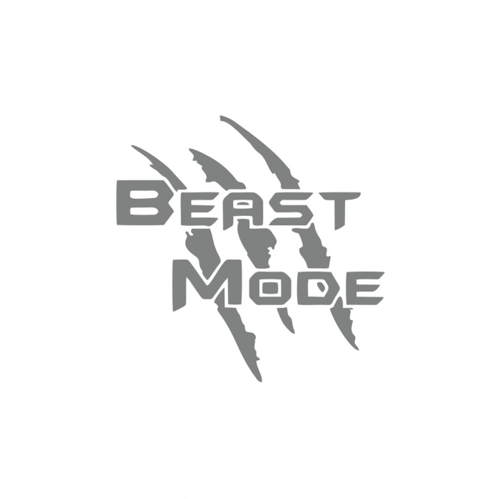 Beast Mode Sticker 17x17 Cm Gri