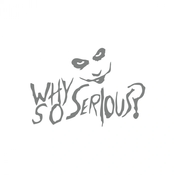 Why So Serious Sticker 17x17 Cm Gri