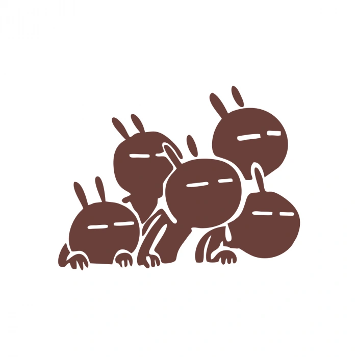 Komik Araba Stickeri 17x17 Cm Kahverengi