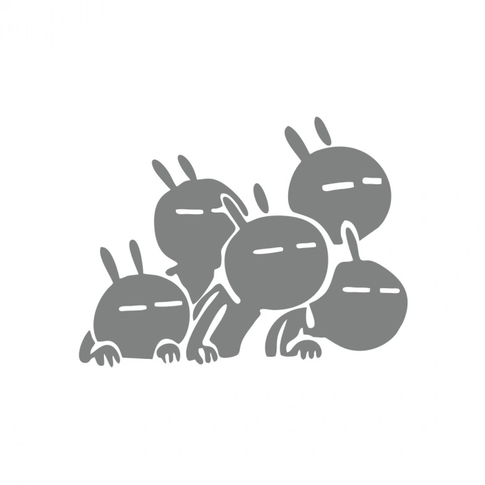 Komik Araba Stickeri 17x17 Cm Gri