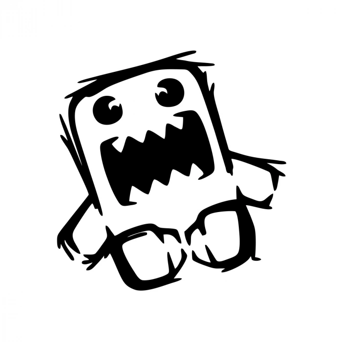 Komik Dinozor Araba Stickeri 17x17 Cm Siyah