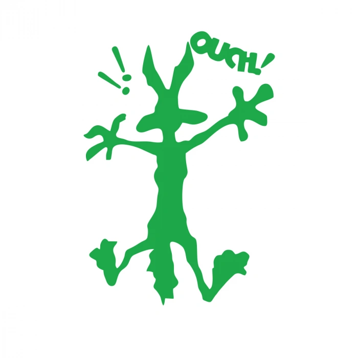 Bugs Bunny Araba Stickeri 17x17 Cm Yeşil