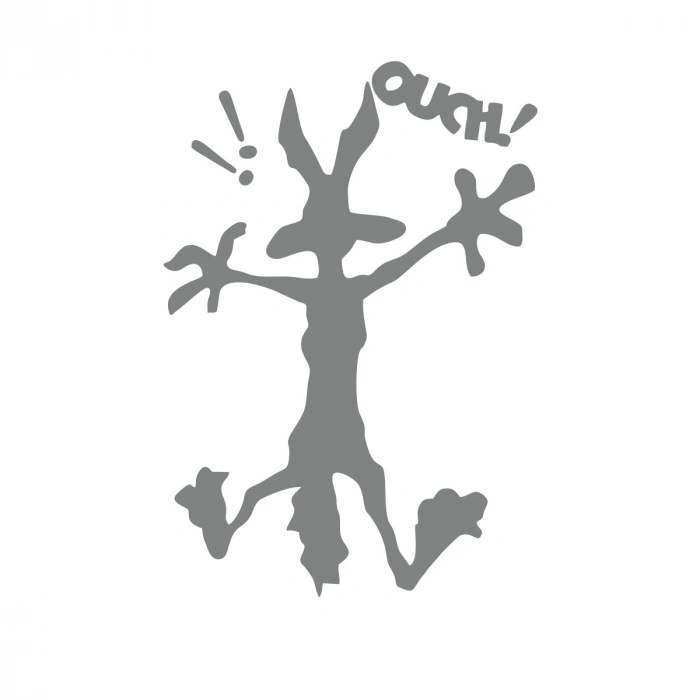 Bugs Bunny Araba Stickeri 17x17 Cm Gri