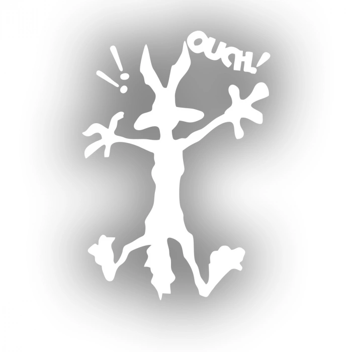 Bugs Bunny Araba Stickeri 17x17 Cm Beyaz