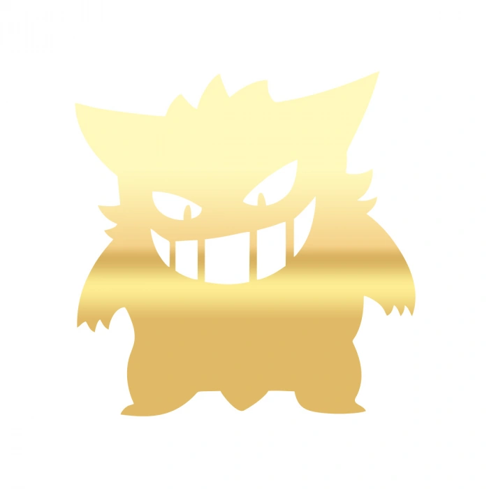 Pokemon Gengar Araba Stickeri 17x17 Cm Gold